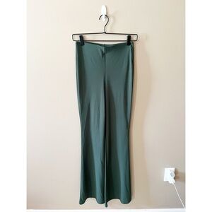 Zara Green High Rise Flare Pants